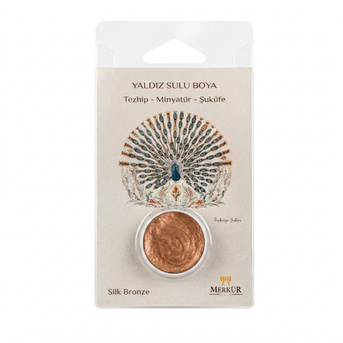 İsra Yaldızlı Sulu Boya Tableti Silk Bronze