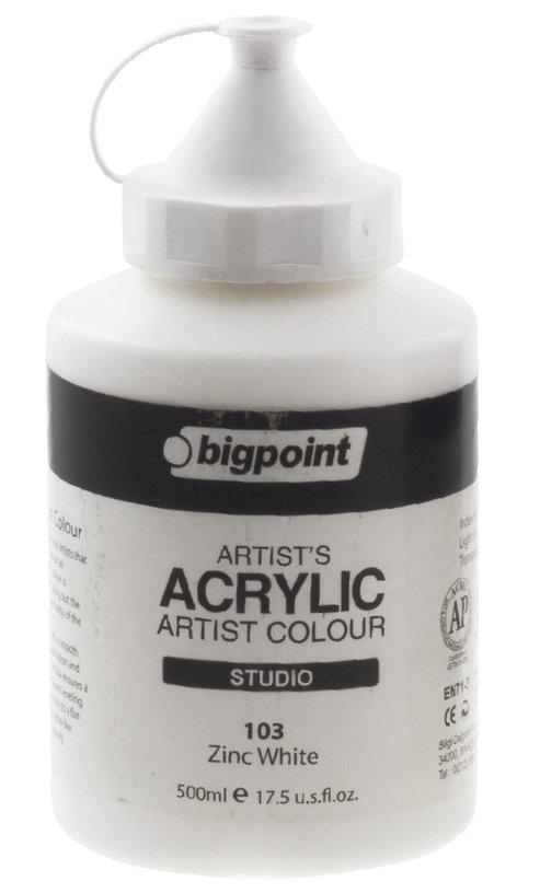 Bigpoint Akrilik Boya 500ml 103 Zinc White