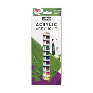 Pebeo Pop Art Akrilik Boya Seti 11x10ml ve 1x15ml