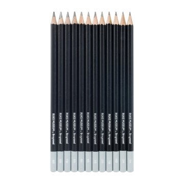 Bruynzeel Rijks Museum Graphite Dereceli Karakalem Seti 12li Rembrandt Metal Kutu