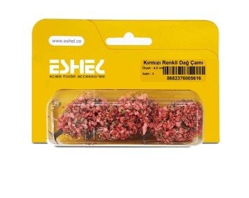 Eshel Maket Kırmızı Renkli Dağ Çamı 4,5cm 3lü