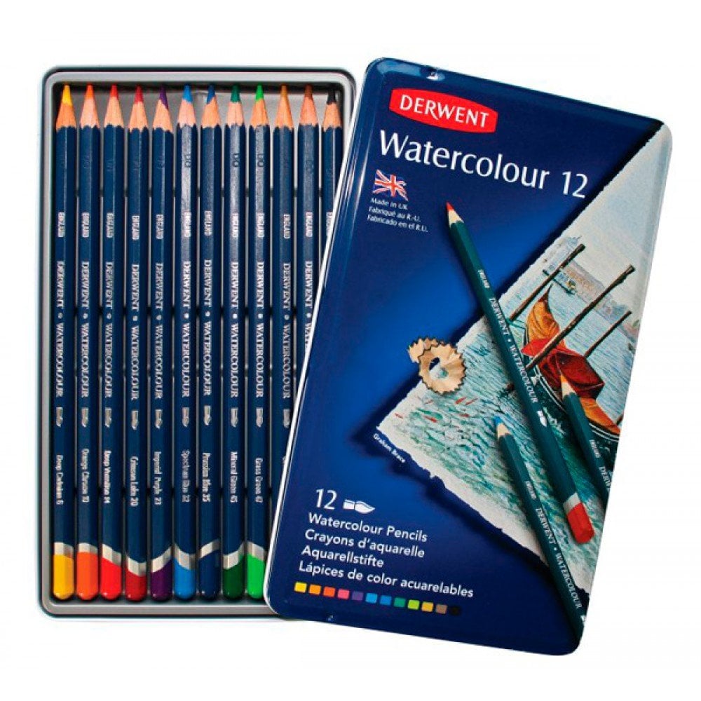 Derwent Watercolour Suluboya Kalemi 12 Renk