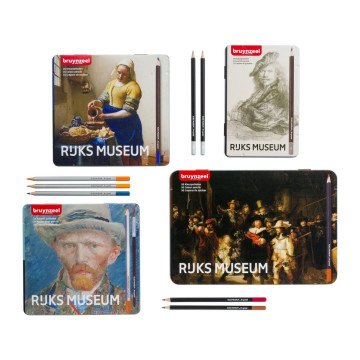 Bruynzeel Rijks Museum Kuru Boya Kalem Seti 50 Renk Night Watch Metal Kutu