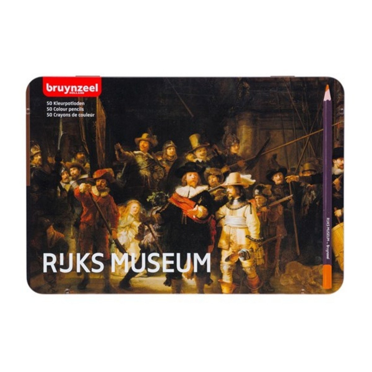 Bruynzeel Rijks Museum Kuru Boya Kalem Seti 50 Renk Night Watch Metal Kutu