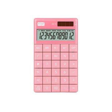 Kraf Hesap Makinesi Masaüstü 12 Hane HM-180 PK Pembe
