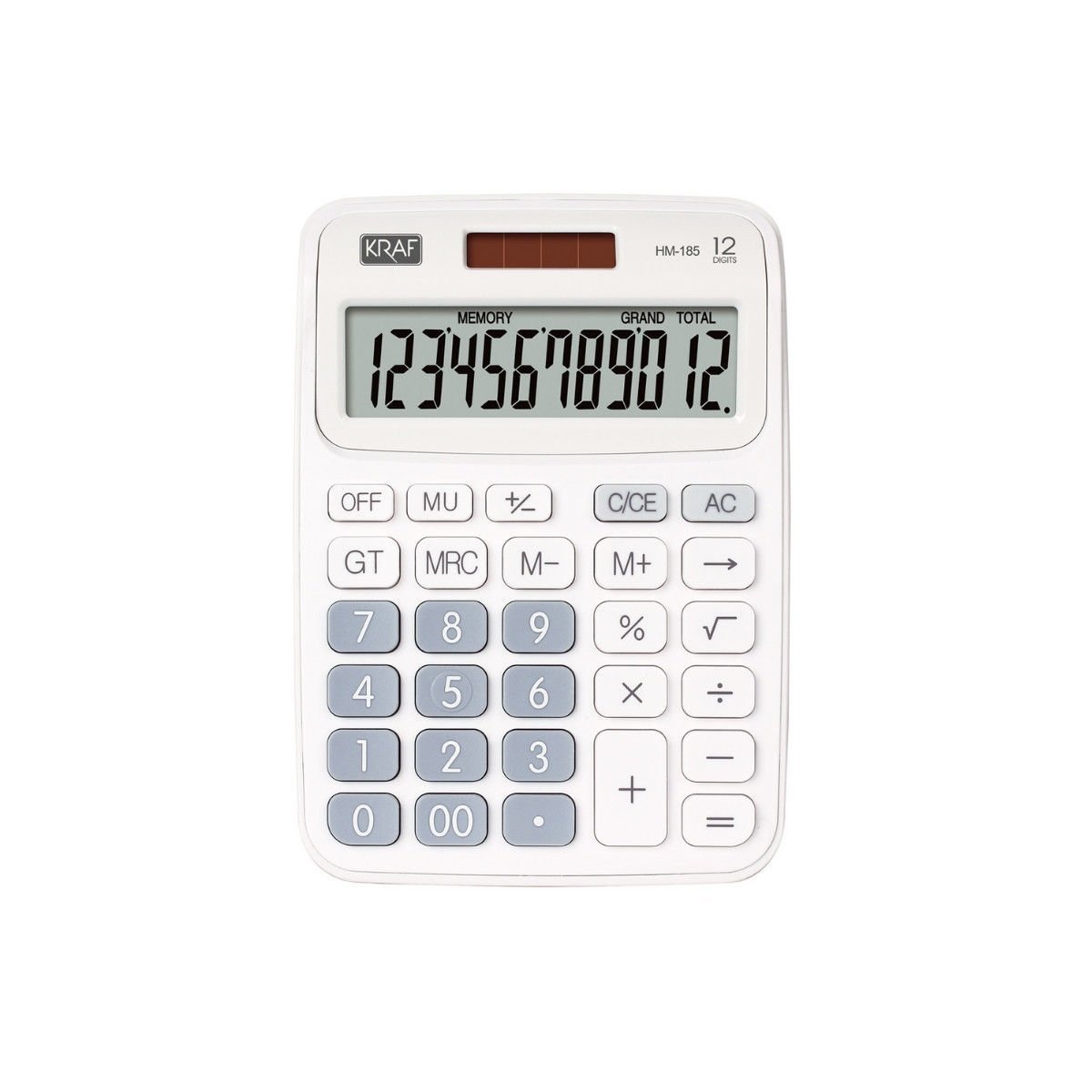 Kraf Hesap Makinesi Masaüstü 12 Hane HM-185 WT White