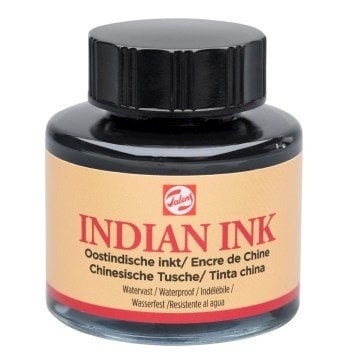 Talens Waterproof İndian İnk Çini Mürekkebi 30ml Siyah