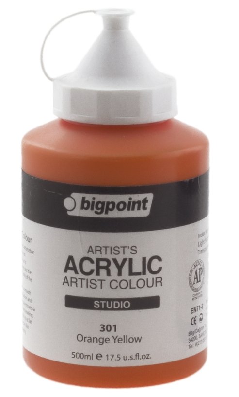 Bigpoint Akrilik Boya 500ml 301 Orange Yellow