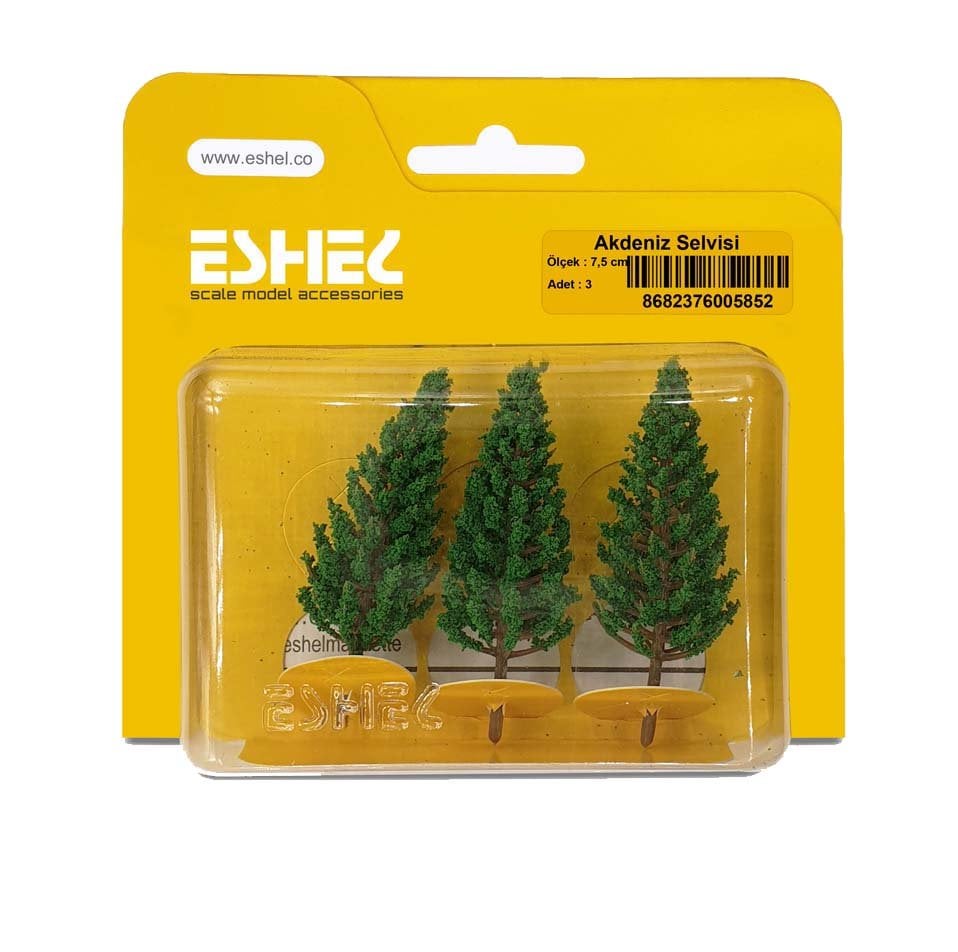 Eshel Maket Akdeniz Selvisi 7,5cm 3lü