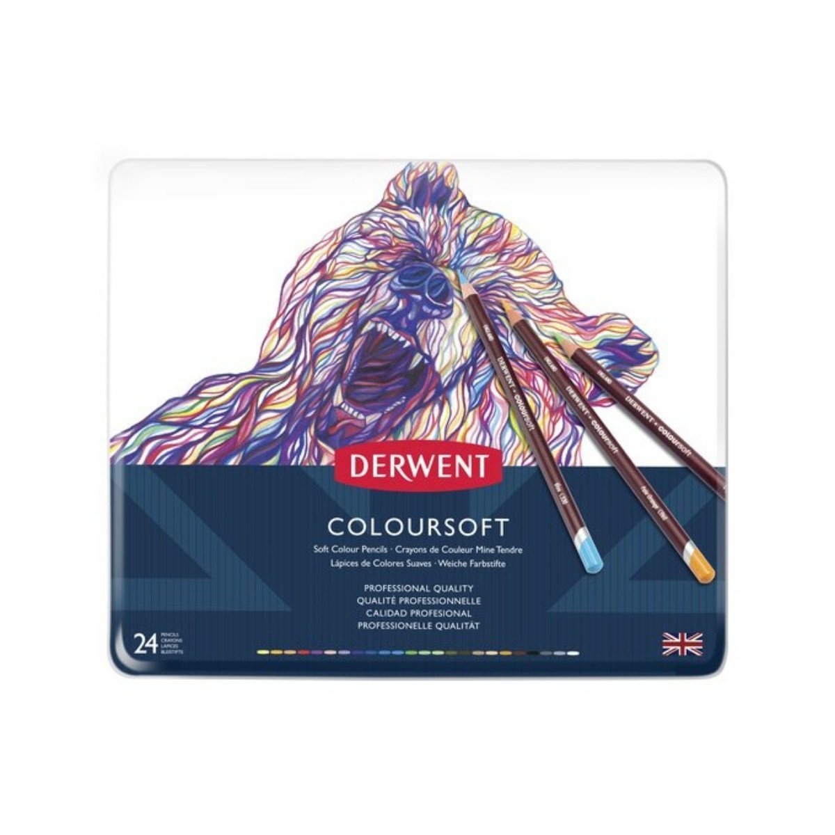 Derwent Coloursoft Kuru Boya Kalemi 24 Renk