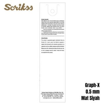 Scrikss Versatil Kalem Graph-X 0.5mm Mat Siyah