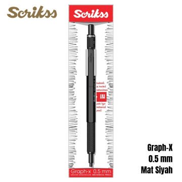 Scrikss Versatil Kalem Graph-X 0.5mm Mat Siyah