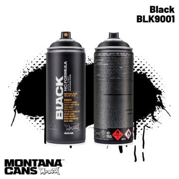 Montana Black Sprey Boya 400ml BLK9001 Black