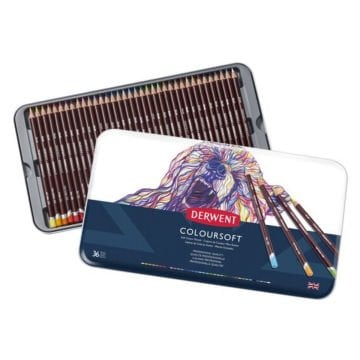 Derwent Coloursoft Kuru Boya Kalemi 36 Renk