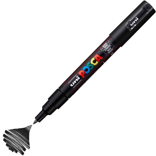 Uni Posca Marker PC-1M Extra Fine 0.7mm Black