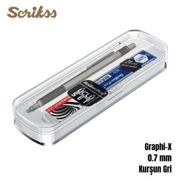 Scrikss Versatil Kalem Graph-X 0.7mm Kurşun Gri 3lü Set