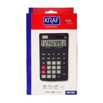 Kraf Hesap Makinesi Masaüstü 12 Hane HM-135