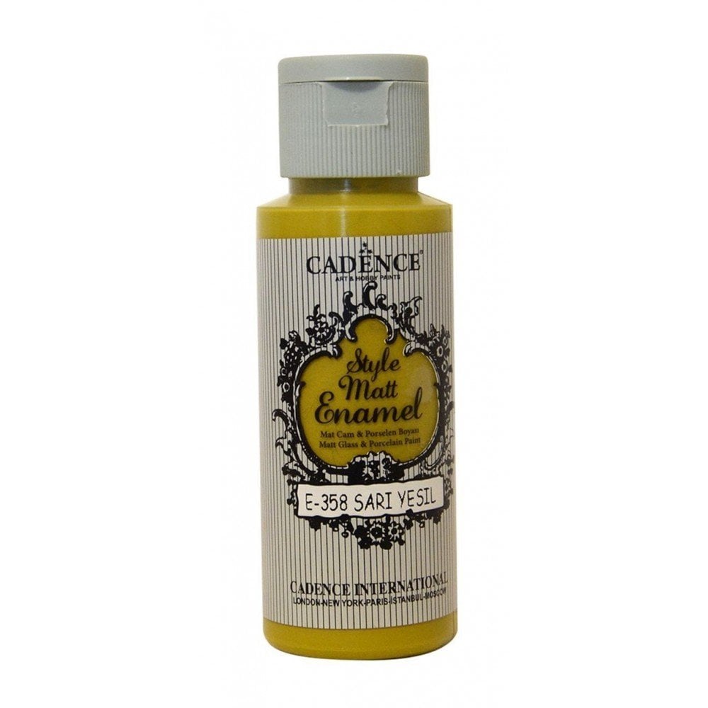 Cadence Style Matt Enamel Cam Boyası 59ml 358 Sarı Yeşil