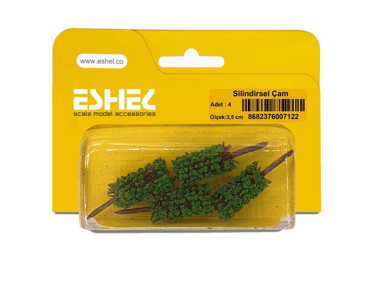 Eshel Maket Slilindirsel Çam 3,5cm 4lü