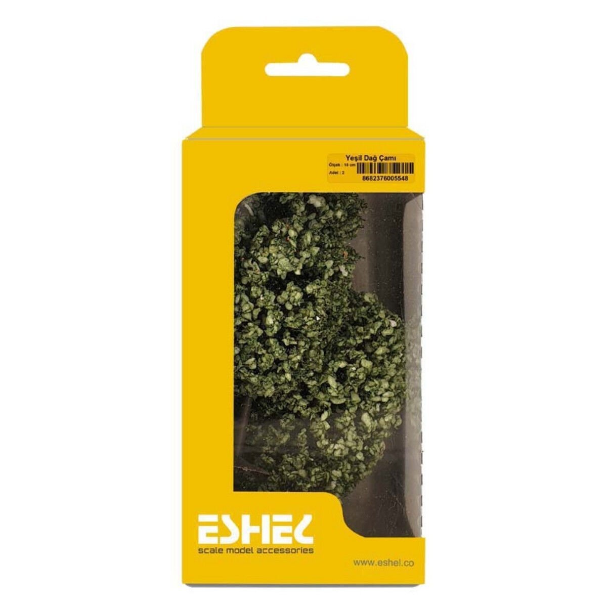 Eshel Maket Yeşil Dağ Çamı 10cm 2li