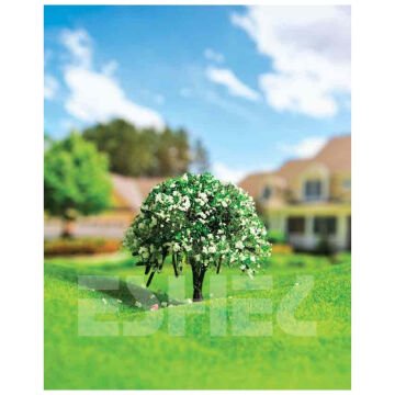 Eshel Maket Yeşil Çiçekli Ağacı 7cm 2li