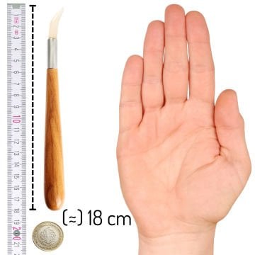 Art Elegant Ahşap Saplı Akik Zer Mühre Yuvarlak Uç