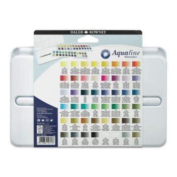 Daler Rowney Aquafine Studio Set Fırça Hediyeli Plastik Kutu 48li