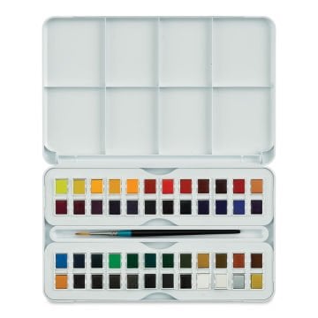 Daler Rowney Aquafine Studio Set Fırça Hediyeli Plastik Kutu 48li