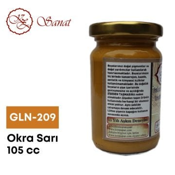 Koza Sanat Geleneksel Ebru Boyası 105cc GLN-209 Okra Sarı