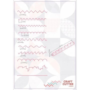 Smarta Silikon Kalıplar Kesiciler Desenli Cetvel 10 Parça