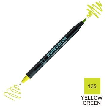 Zig Kurecolor Mangaka Fine&Brush Çift Taraflı Kalem CNKC-2200 No 125 Yellow Green
