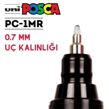 Uni Posca Marker PC-1MR Ultra Fine 0.7mm White