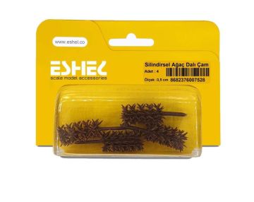 Eshel Maket Silindirsel Ağaç Dalı Çam 3,5cm 4lü