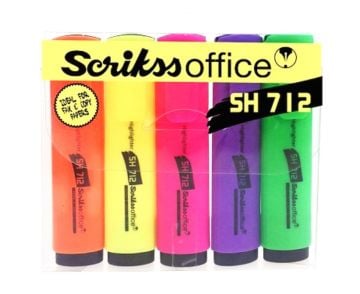 Scrikss Fosforlu İşaretleme Kalem Seti 5 li