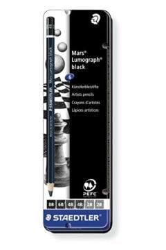 Staedtler Mars Lumograph Black Dereceli Kara Kalem Seti 6lı
