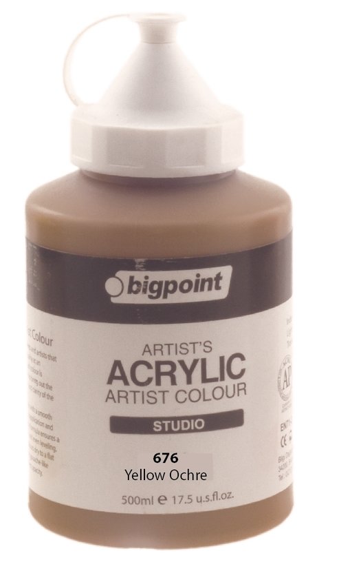 Bigpoint Akrilik Boya 500ml 676 Yellow Ochre