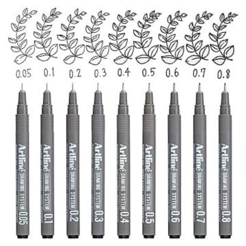 Artline Drawing System Teknik Çizim Kalemi 0.1 Gri