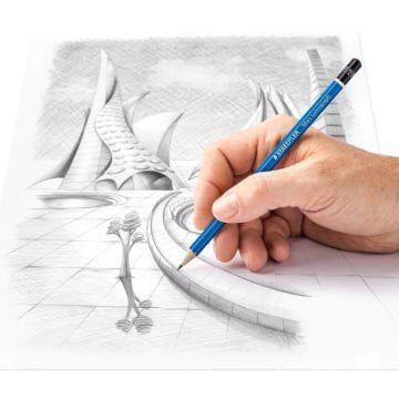 Staedtler Mars Lumograph 100 Derecel Eskiz Kalem Seti 12li Metal Kutu