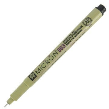 Sakura Pigma Micron Teknik Çizim Kalemi 003 0.15mm Siyah