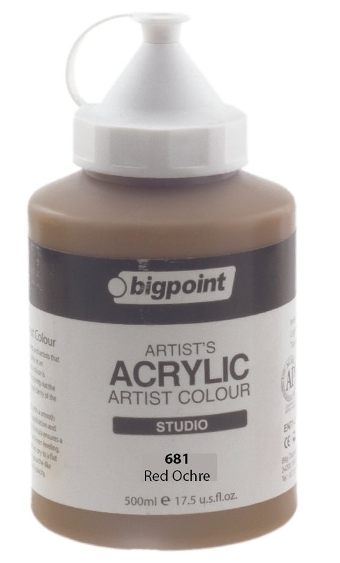 Bigpoint Akrilik Boya 500ml 681 Red Ochre