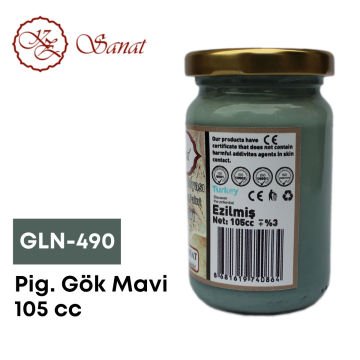 Koza Sanat Geleneksel Ebru Boyası 105cc GLN-490 Pigment Gök Mavi