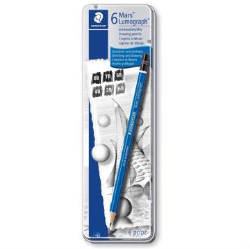 Staedtler Mars Lumograph Dereceli Kara Kalem Seti 6lı