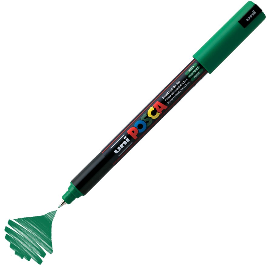 Uni Posca Marker PC-1MR Ultra Fine 0.7mm Green