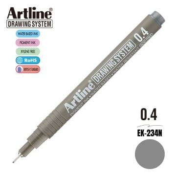 Artline Drawing System Teknik Çizim Kalemi 0.4 Gri