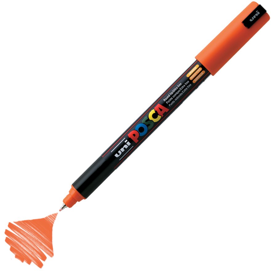 Uni Posca Marker PC-1MR Ultra Fine 0.7mm Orange