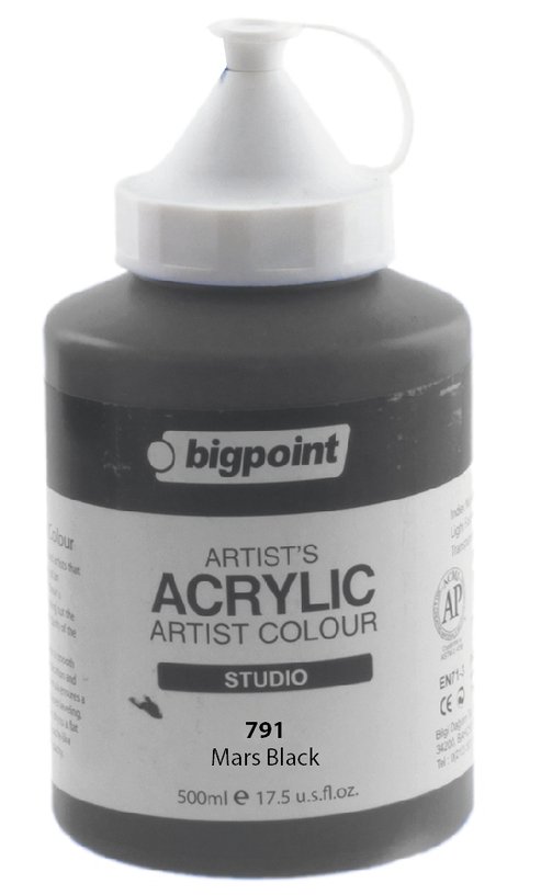Bigpoint Akrilik Boya 500ml 791 Mars Black