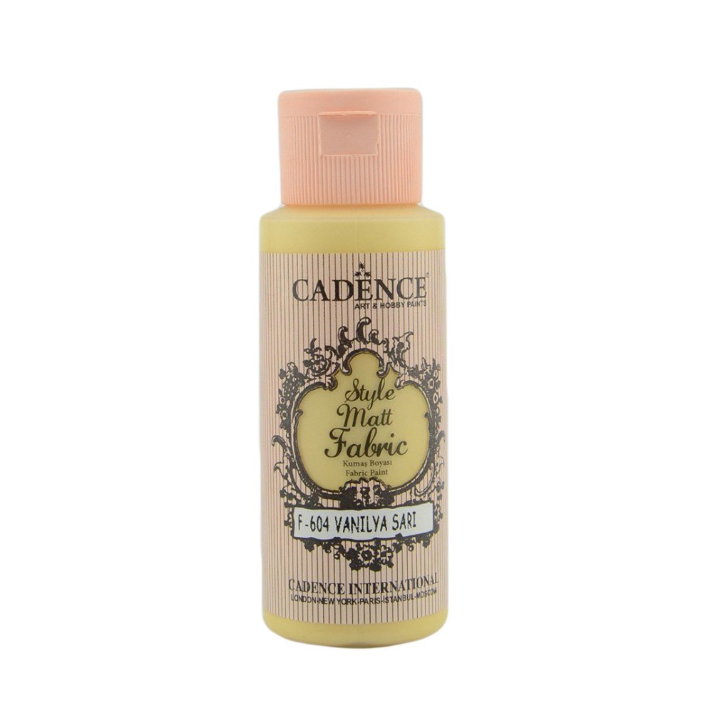 Cadence Style Matt Fabric Kumaş Boyası 59ml 604 Vanilya Sarı