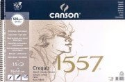Canson 1557 Eskiz Çizim Defteri 35x50cm 120gr 15yp Spiralli