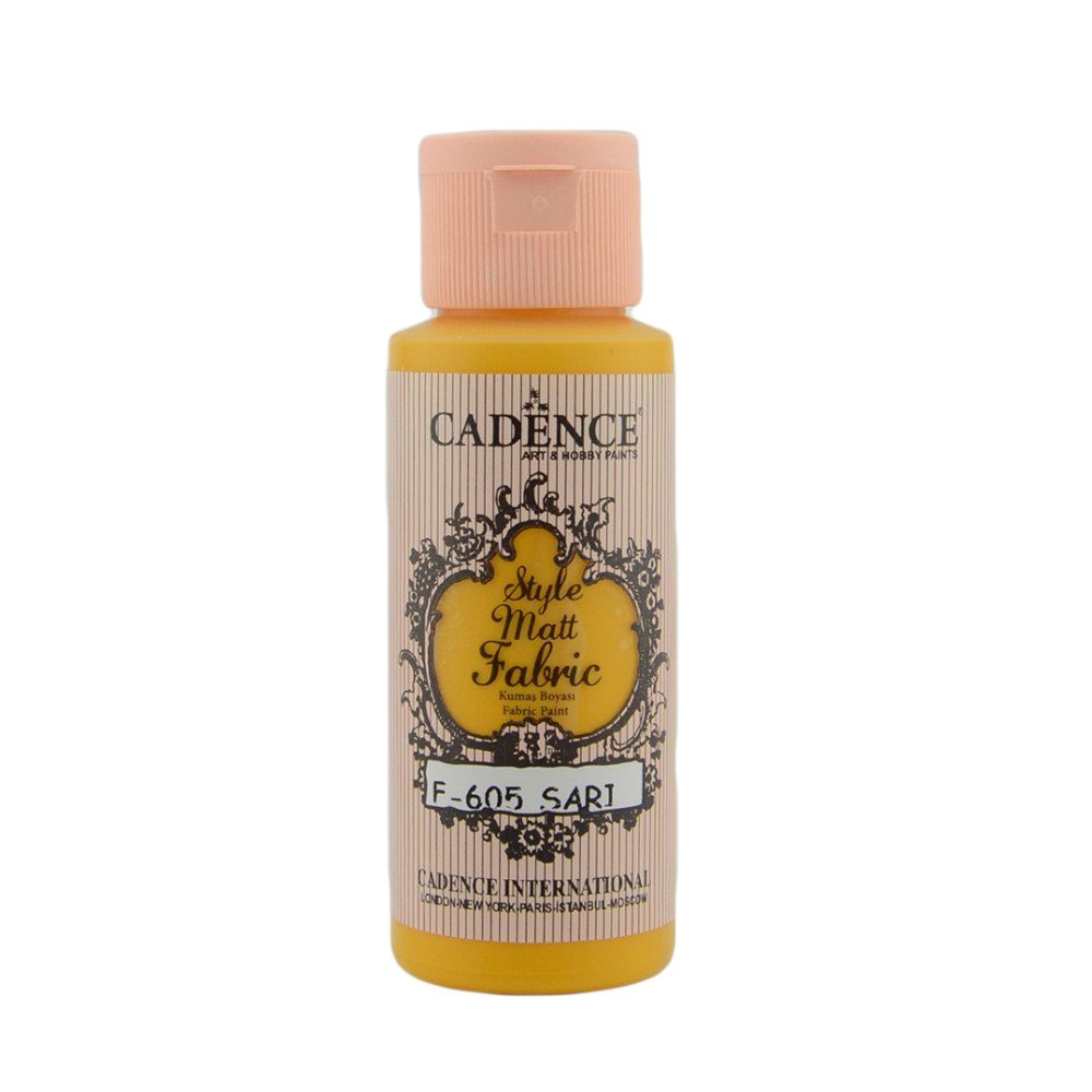 Cadence Style Matt Fabric Kumaş Boyası 59ml 605 Sarı