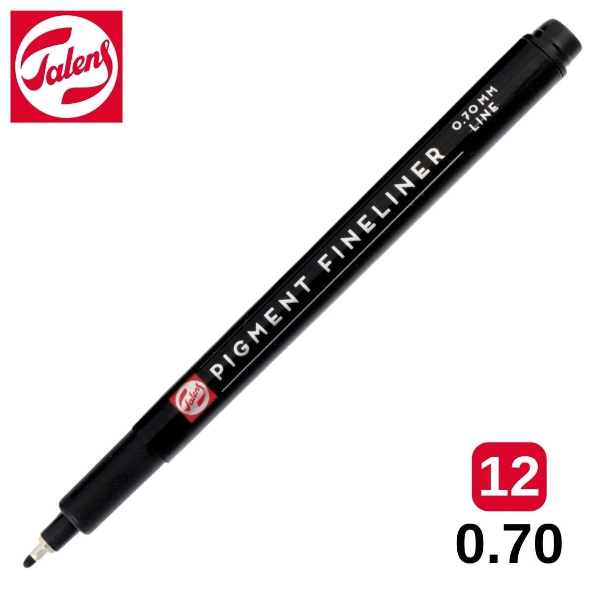 Talens Pigment Fineliner Teknik Çizim Kalemi 12 (0.70mm)